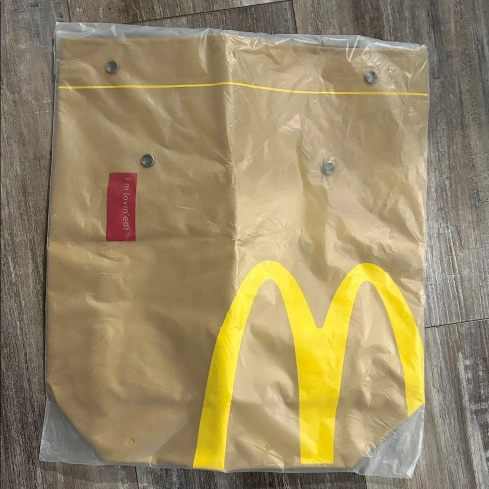 McDonald's Paper Bag Backpack Shoulder Bag Rucksack For School And Travel - NEW